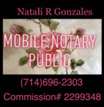 Mobile Notary Public Natali